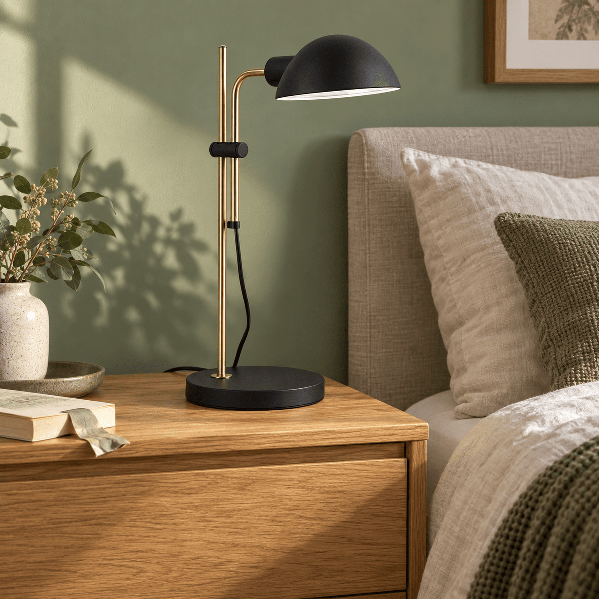 Keller Black & Brass Table Lamp lifestyle image 1