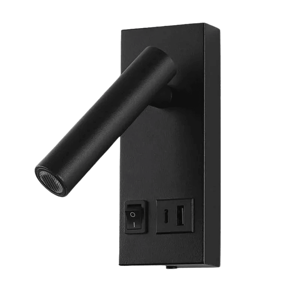 Kirk LED Reading Light - Black, white background, 1254 x 1254