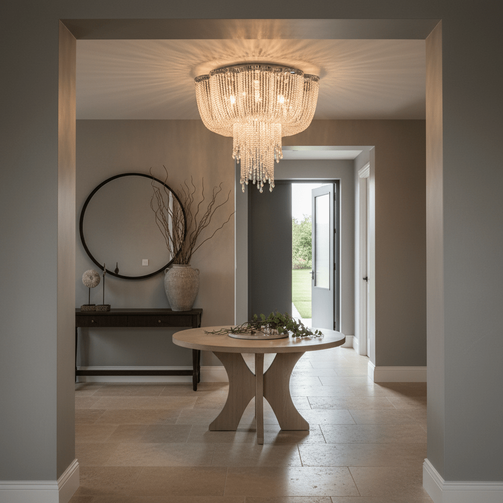Cascade Crystal Ceiling Light