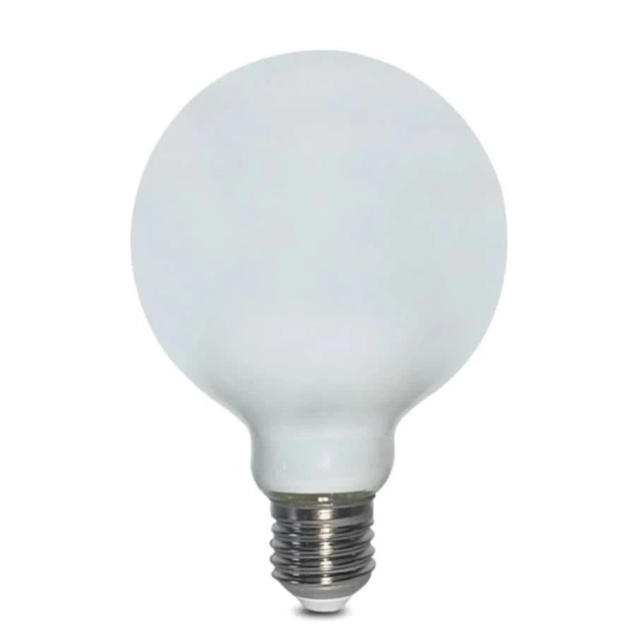 White LED light bulb on a white background