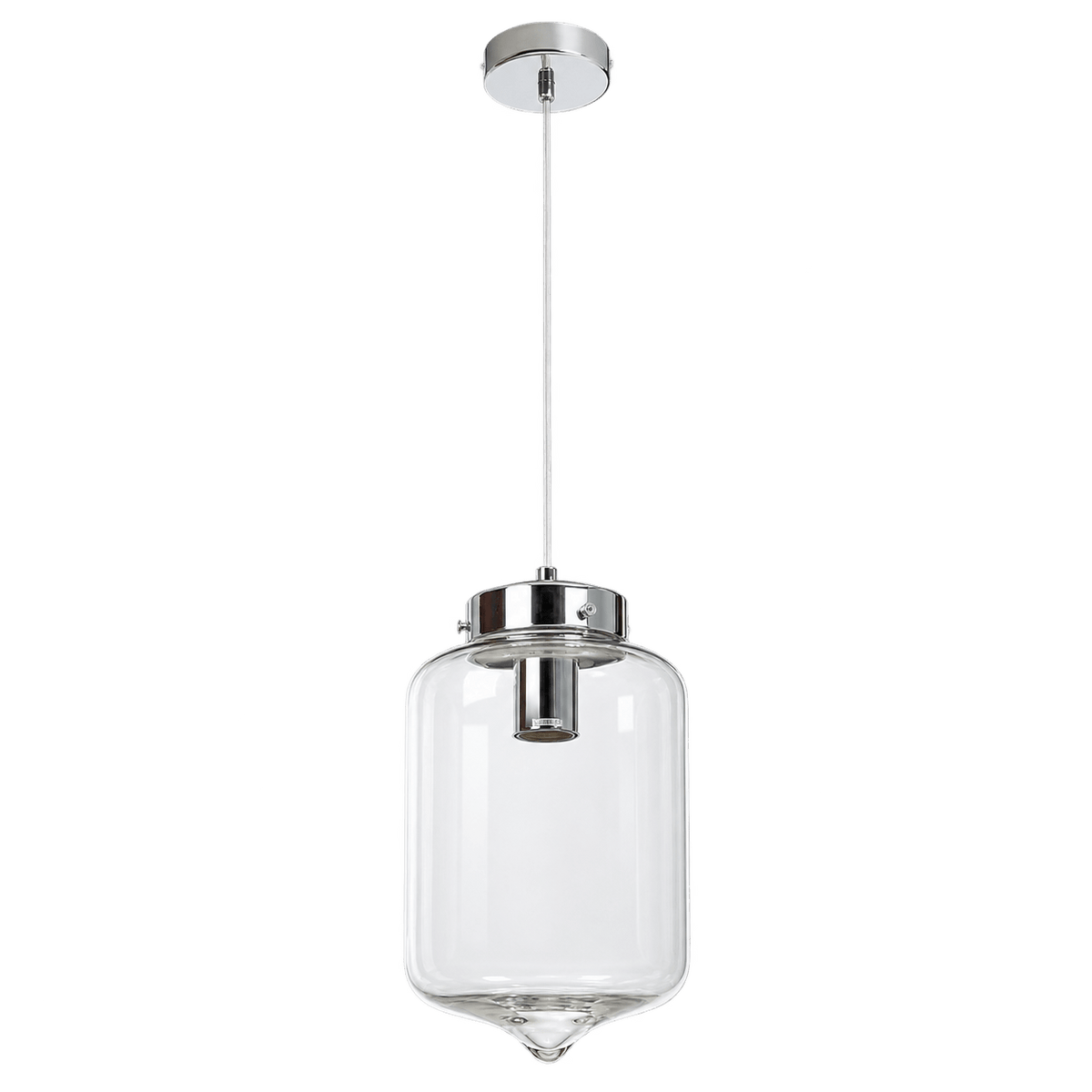 Lantern glass pendant light on transparent background