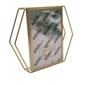 Large Photoframe - Gold Hexagon - Future Decor