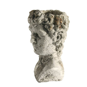 Large Rough Ceramic Grey Male Bust - Future Decor