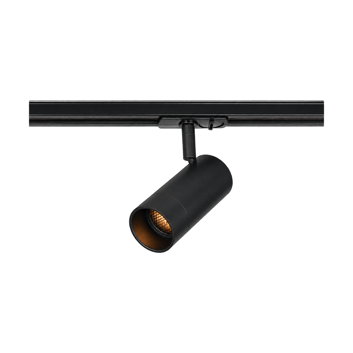 Laser 3 Wire GU10 Track Light - Black on white background