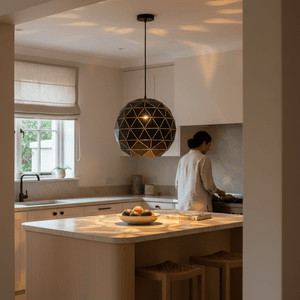 Black Laser Cut Pendant Light Large - additional product image