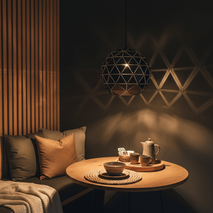 Black Laser Cut Pendant Light Large - additional product image