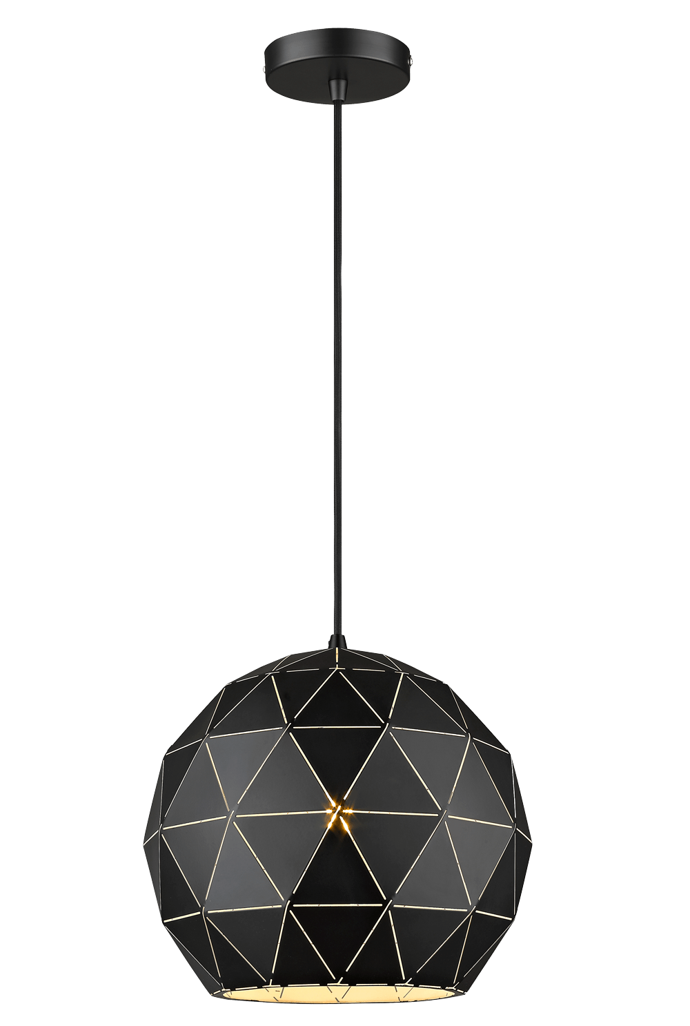 Black Laser Cut Pendant Light Medium