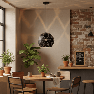 Black Laser Cut Pendant Light Medium - additional product image