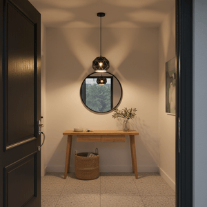 Black Laser Cut Pendant Light Small
