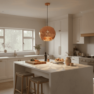 Copper Laser Cut Pendant Light Large