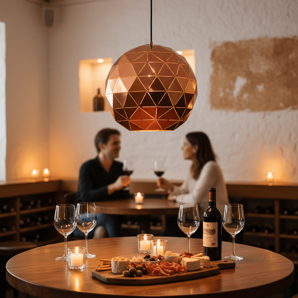 Copper Laser Cut Pendant Light Large