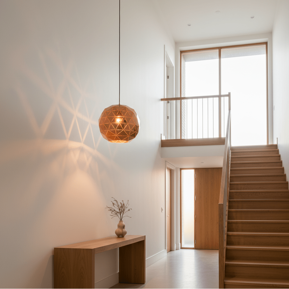 Copper Laser Cut Pendant Light Large