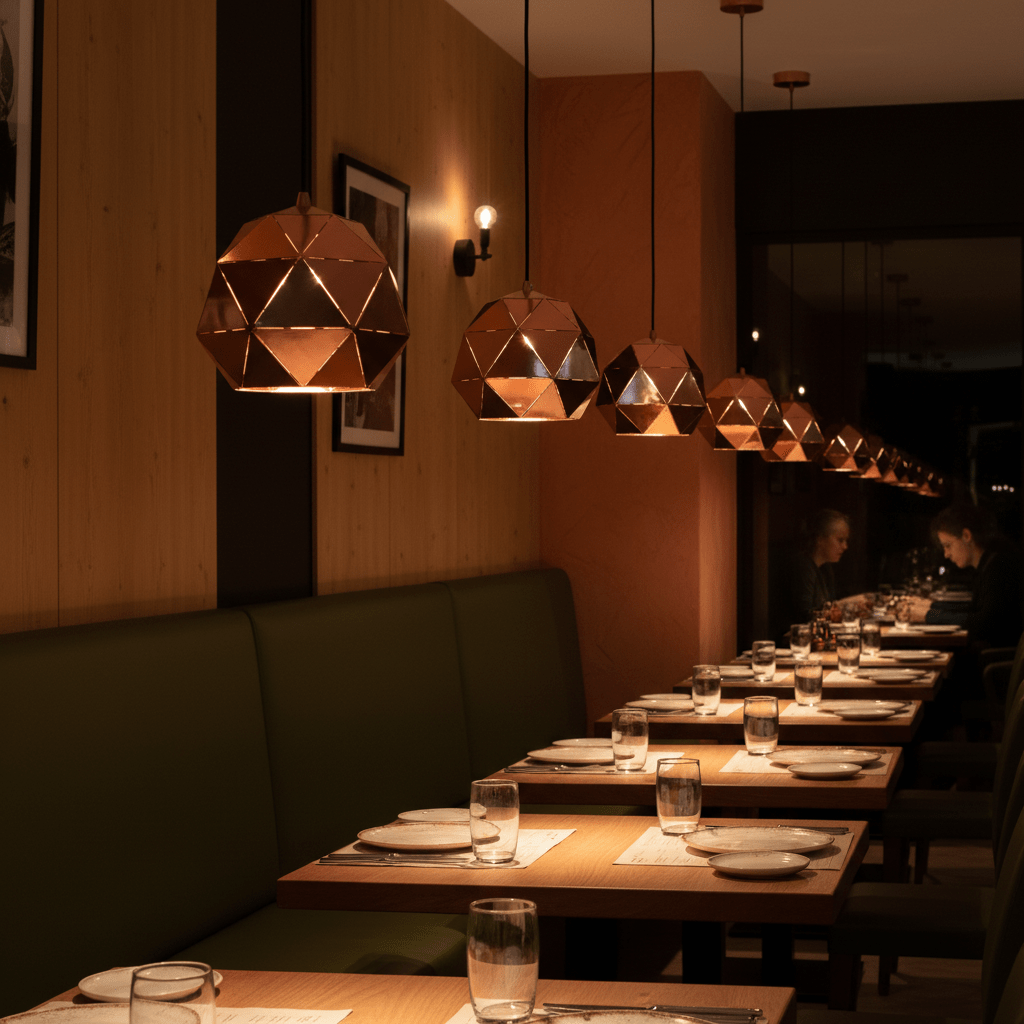Copper Laser Cut Pendant Light Small