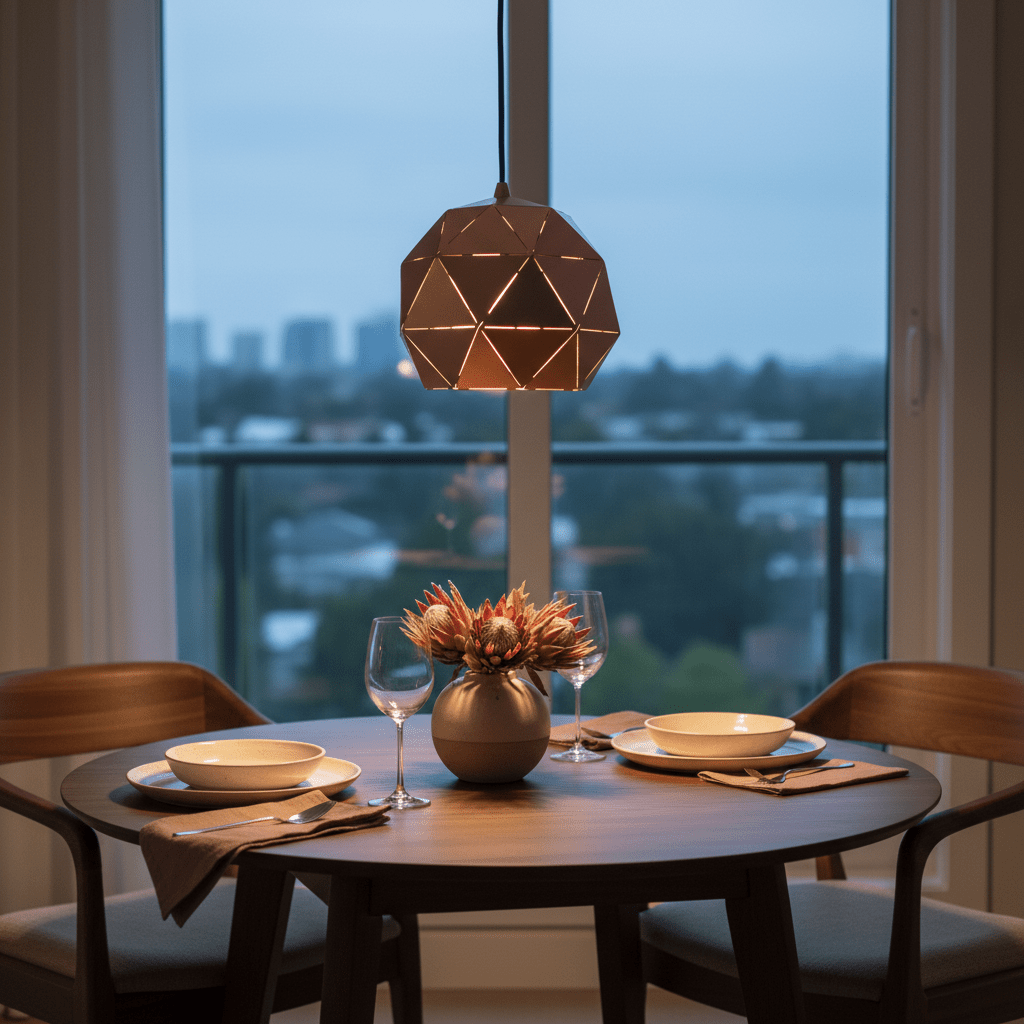 Copper Laser Cut Pendant Light Small