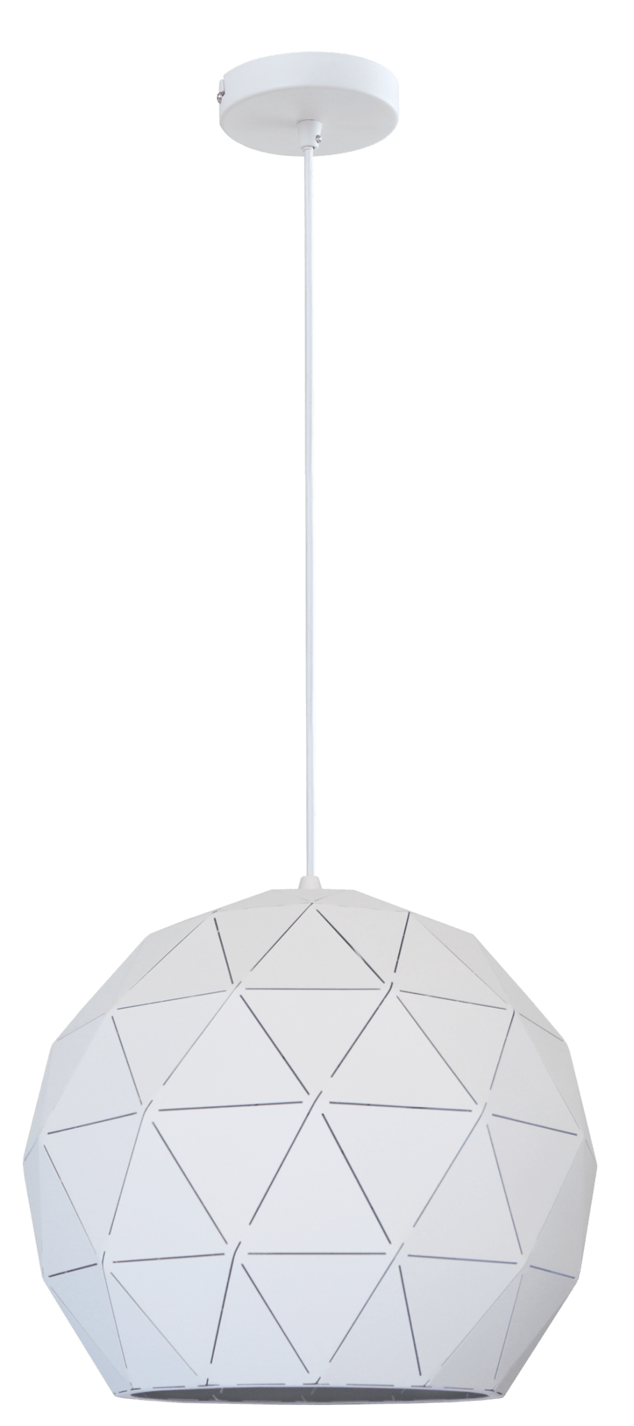 White Laser Cut Pendant Light Medium