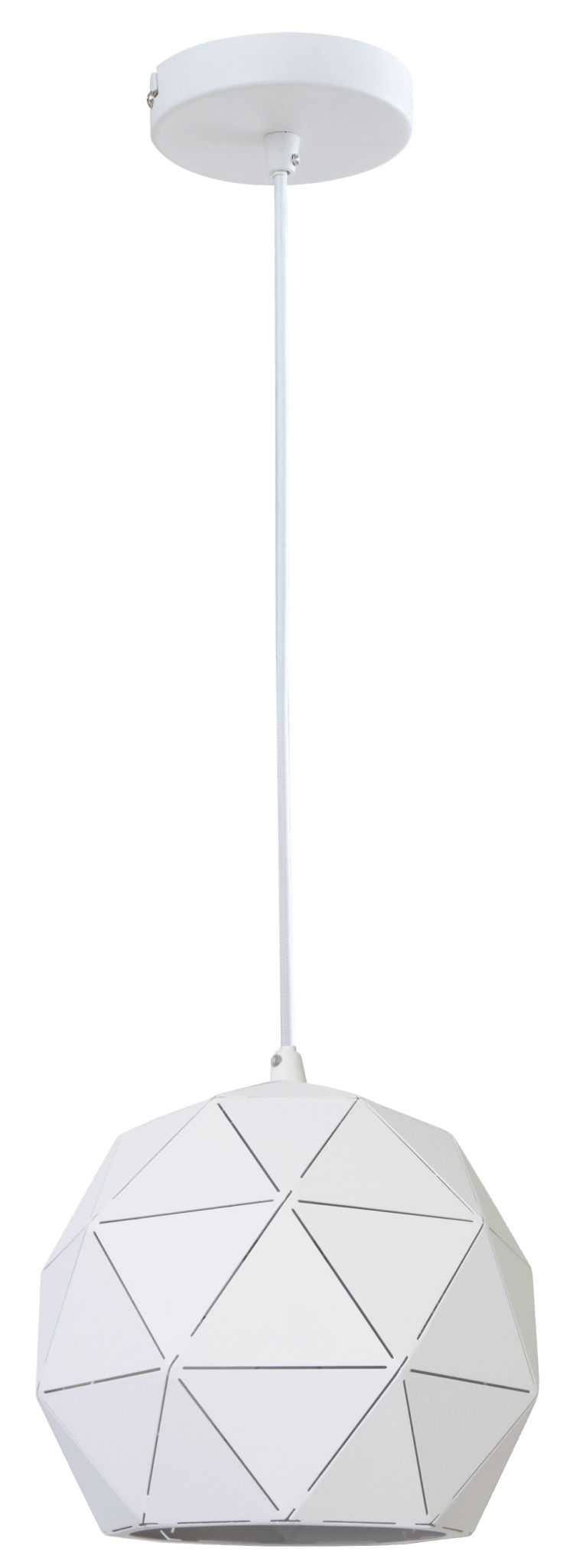 White Laser Cut Pendant Light Small