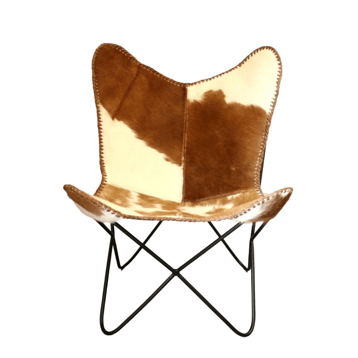 Leather & Iron Butterfly Chair