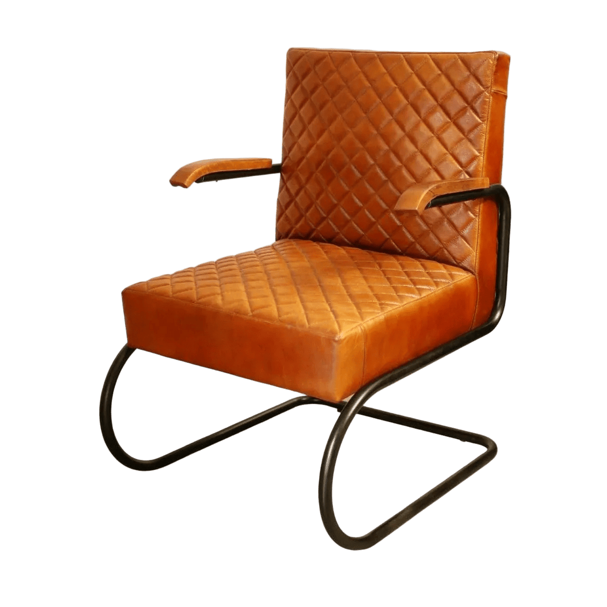 Leather Iron Chair