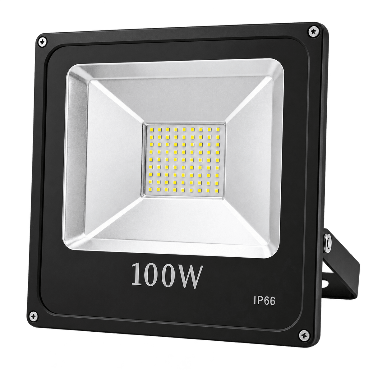 100W LED floodlight, transparent background