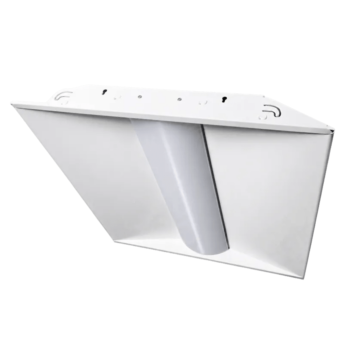 LED louvred recessed fitting 600x600 6500K daylight, transparent background