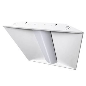LED louvred recessed fitting 600x600 6500K daylight, transparent background