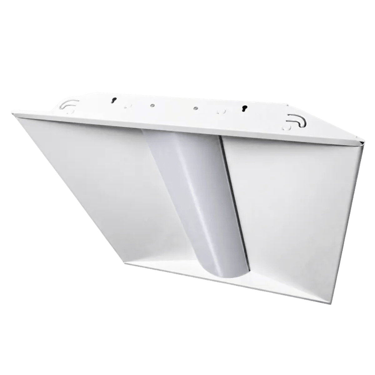 LED louvred recessed fitting 600x600 6500K daylight, white background