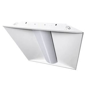 LED louvred recessed fitting 600x600 6500K daylight, white background