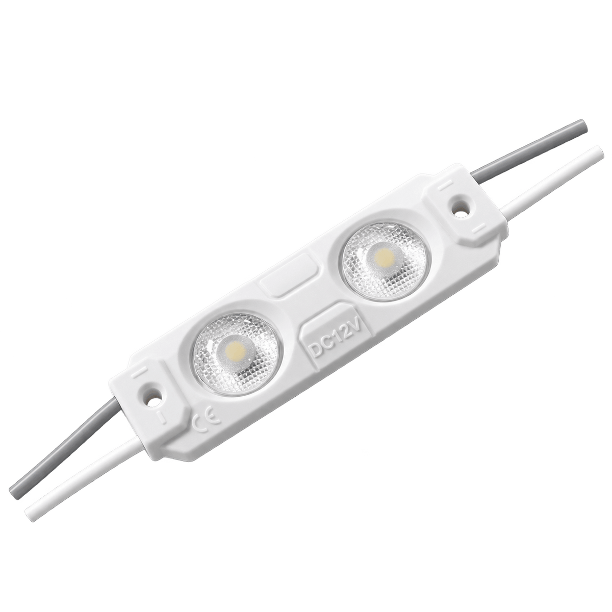 White two-chip LED module, natural white, transparent background