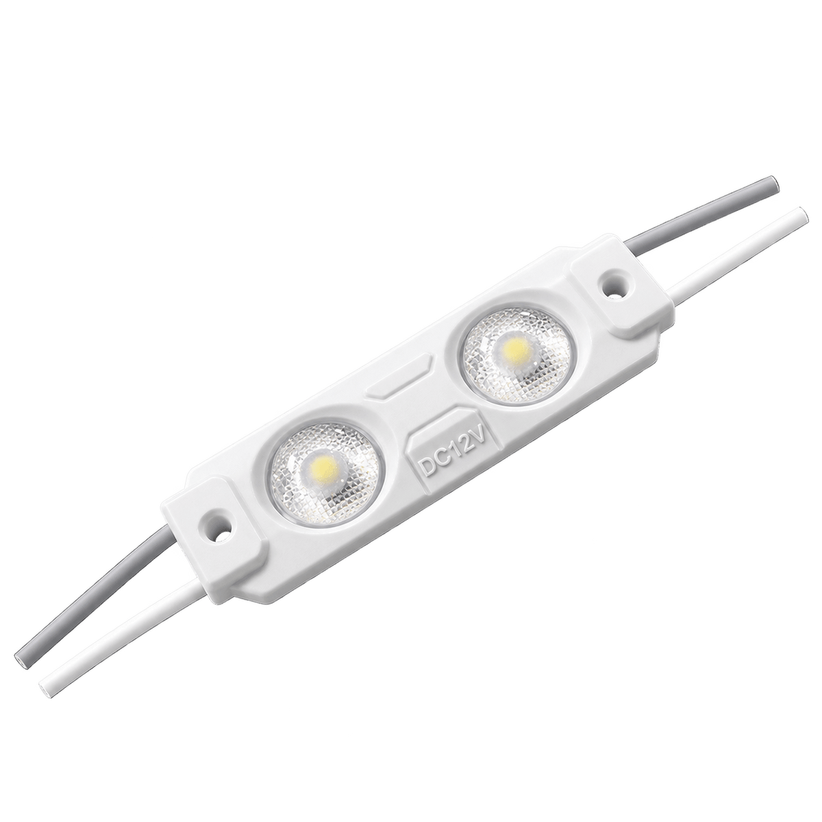 White two-chip LED module, warm white, transparent background