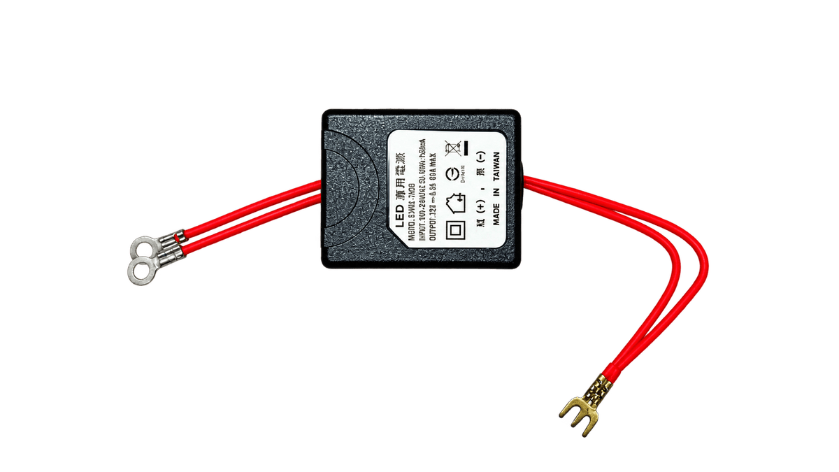 12Vdc 6W LED power supply on transparent background