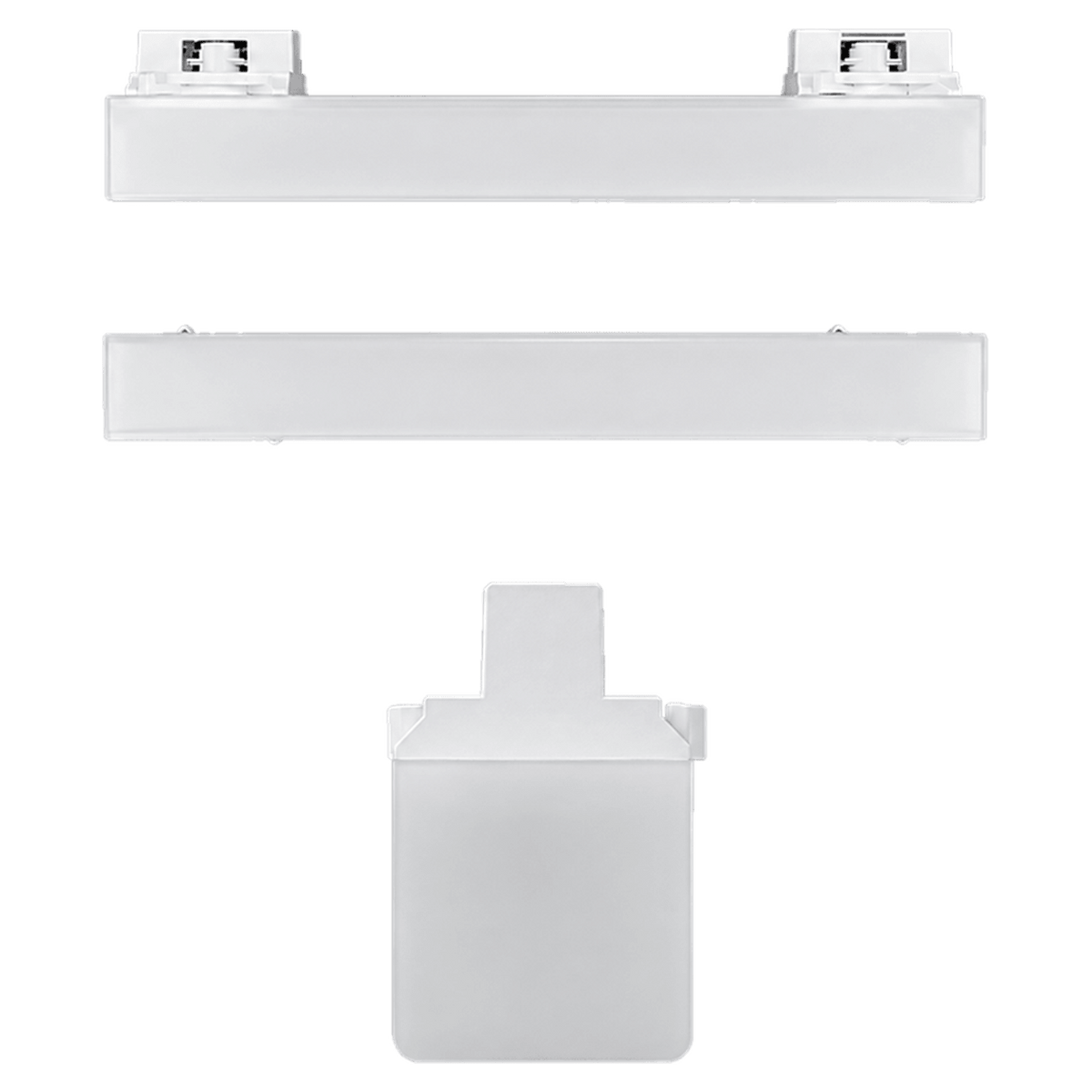 Leda 320D 18W linear track light, transparent background, 1254 × 1254