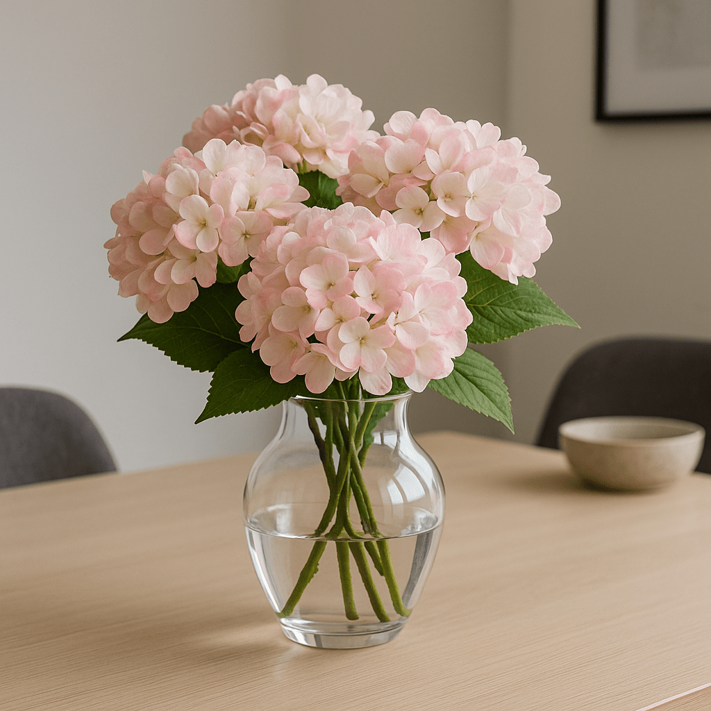 Light Pink Artificial Hydrangea 35cm - Future Decor