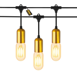 Litehouse 10m LED Modern Festoon Gold Socket Bulb String Light - 10 Bulbs - Future Light - LED Lights South Africa