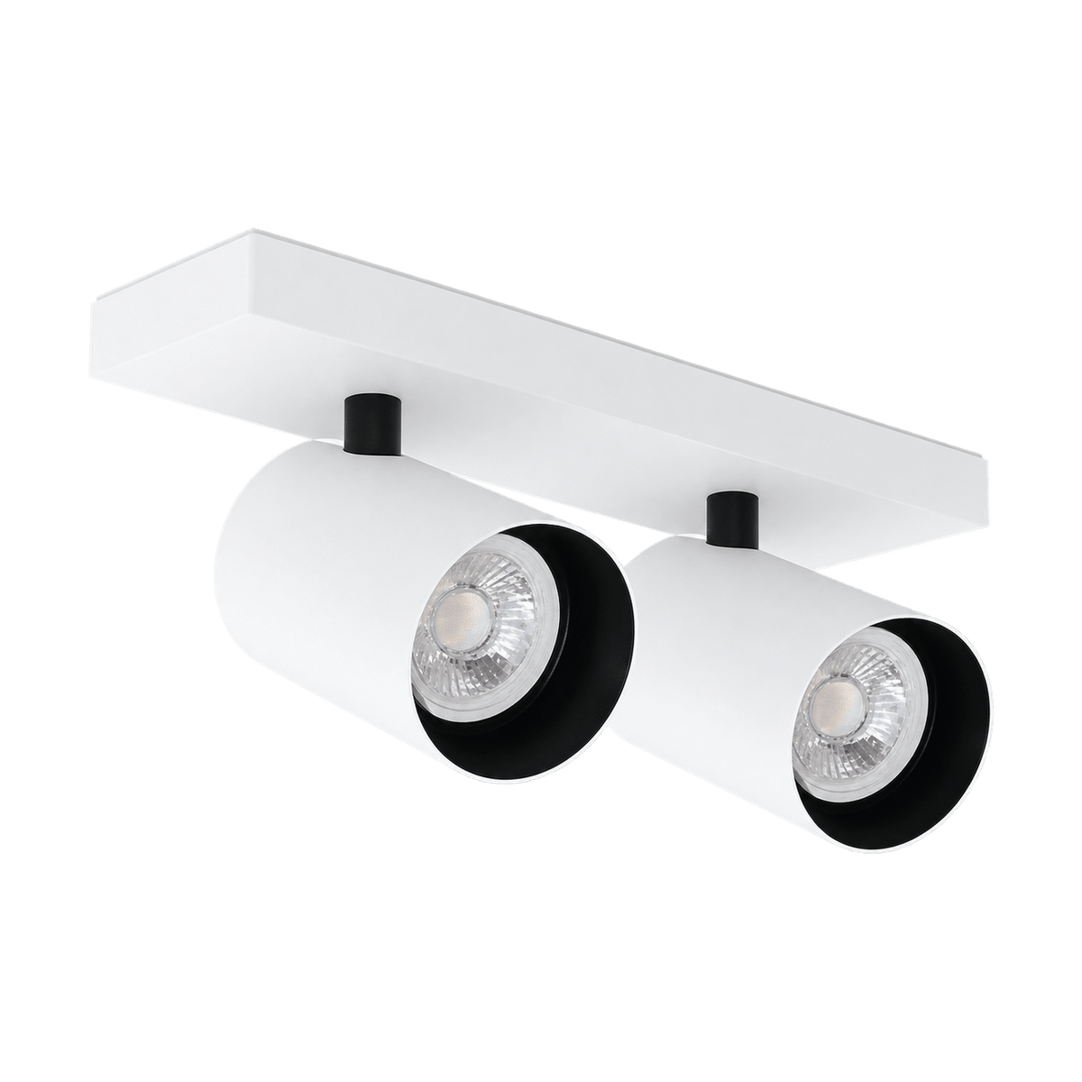 Lone 2 White Adjustable Surface Mounted Spotlight on transparent background