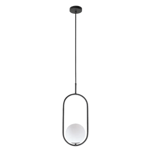 Luna Short G9 Pendant Light - Black, transparent background, 1254 x 1254
