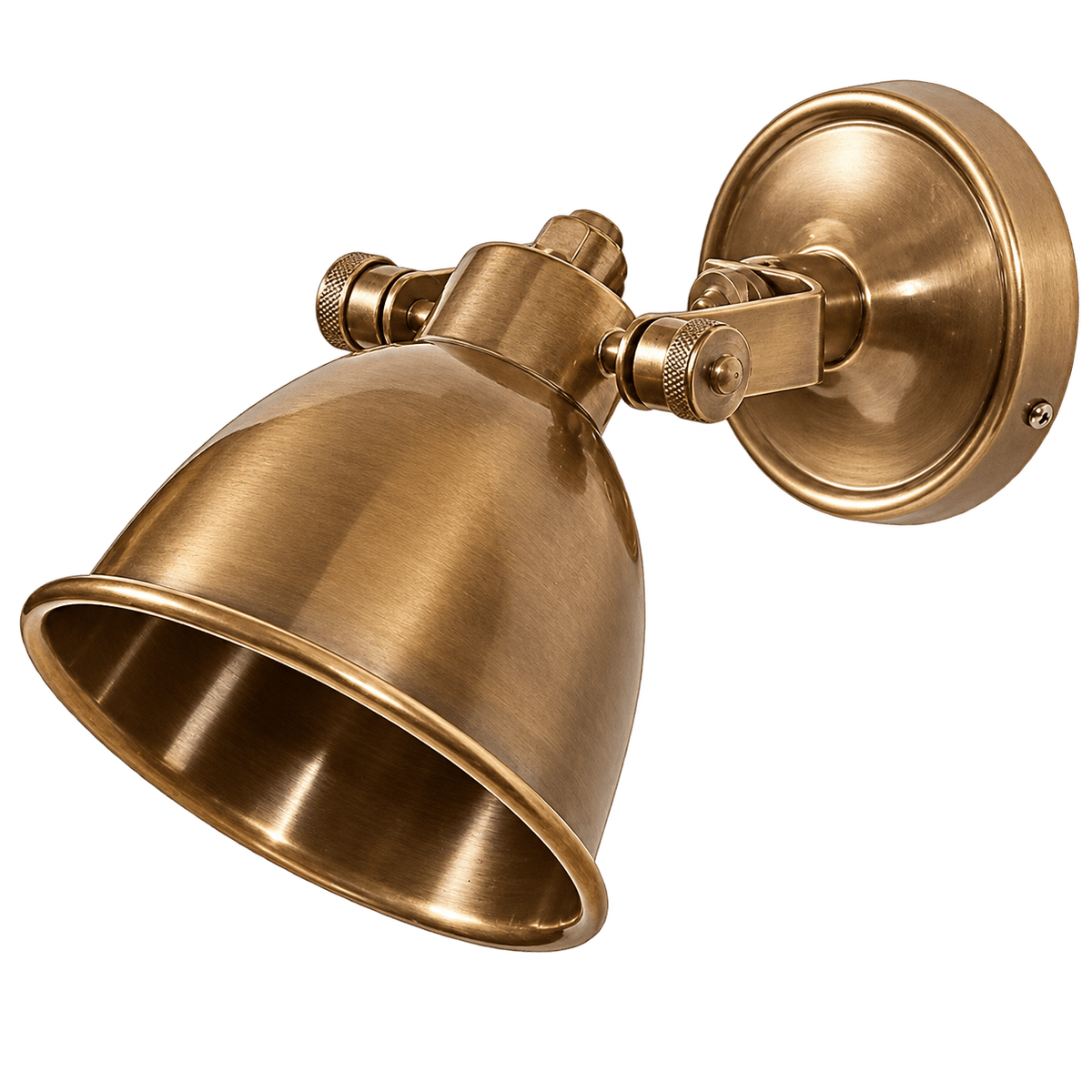 Maxim Cover wall lamp antique brass, transparent background, 1254 square