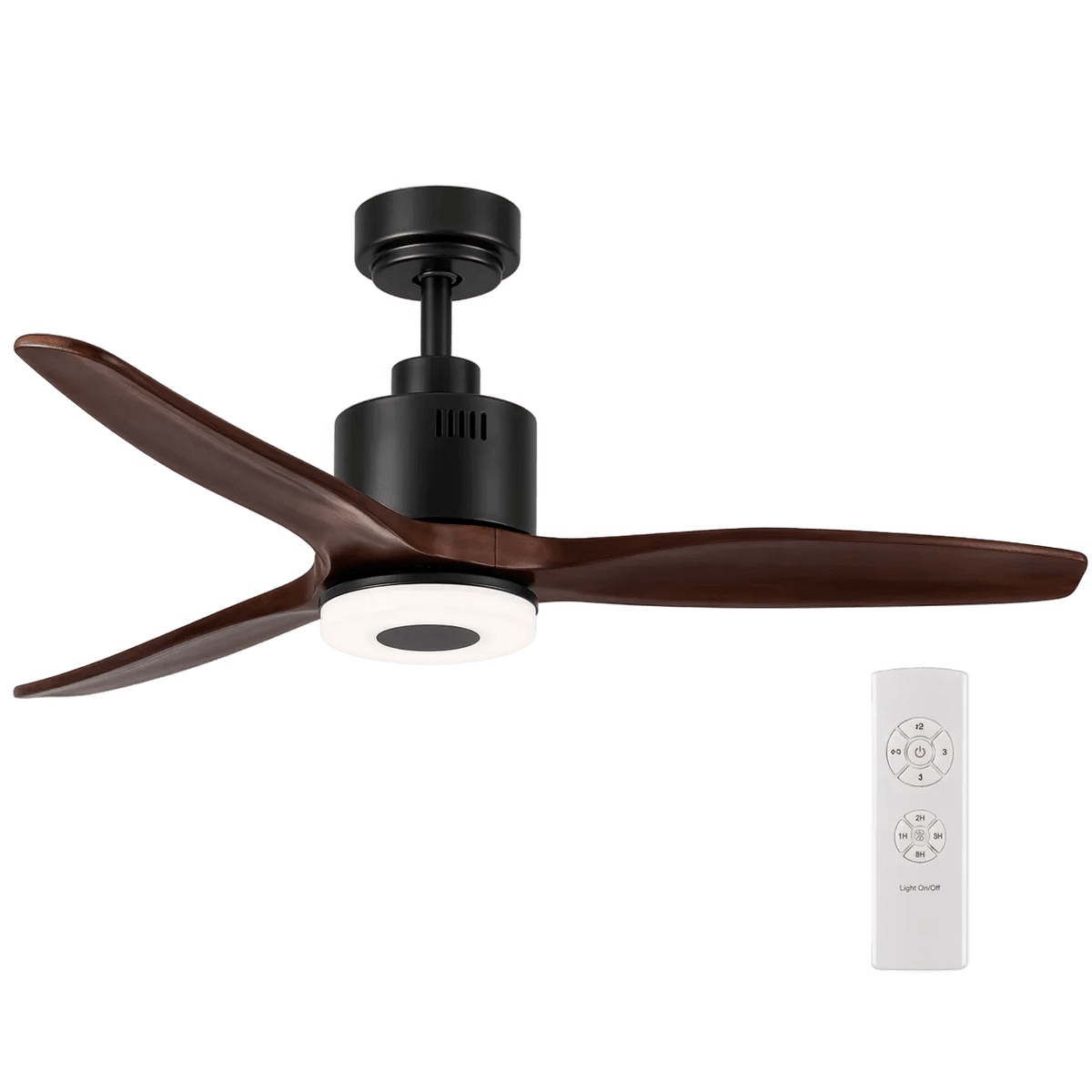 Metal, ABS & Wood LED Ceiling Fan