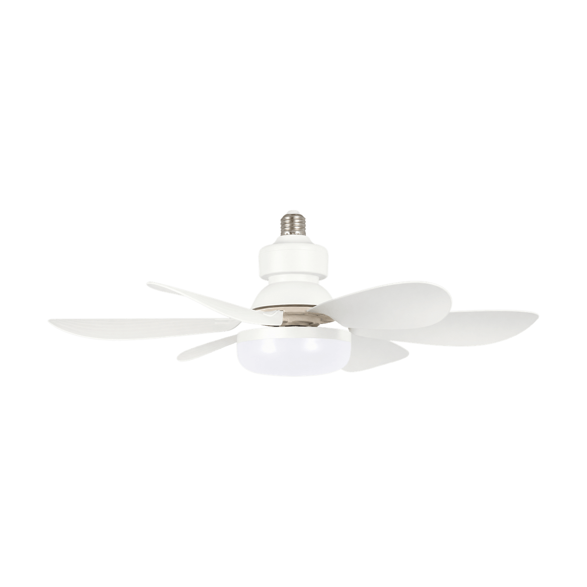 Mini E27 Ceiling Fan with Light & Remote Control, transparent background