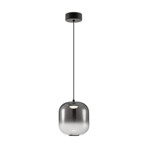 Misty Morning Glass LED Pendant Light - Black on transparent background