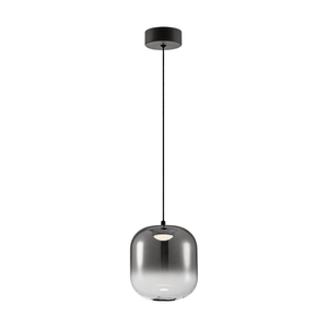 Misty Morning Glass LED Pendant Light - Black on white background