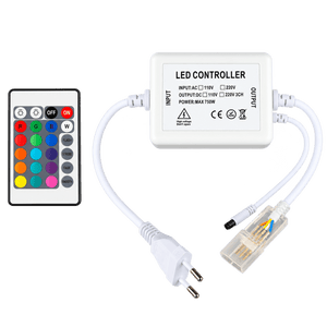 220V LED neon flex RGB power cable kit, transparent background, 1254 square
