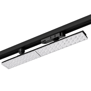 Ontrack Adjustable Linear LED Track Fitting – Black 4000K, transparent background
