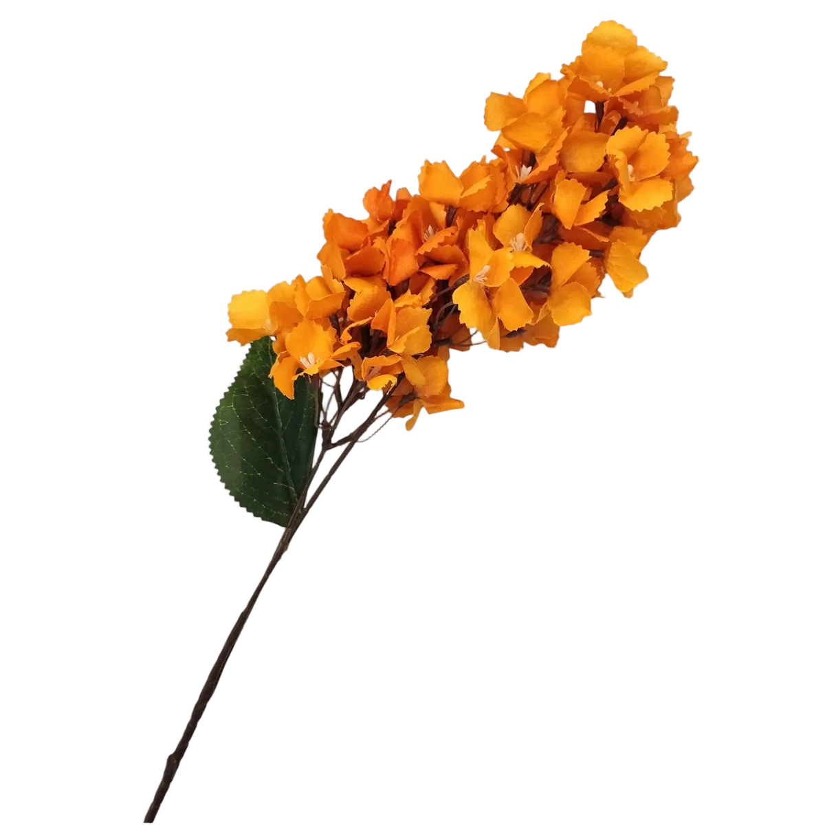 Orange Bigleaf Hydrangea Faux Flower