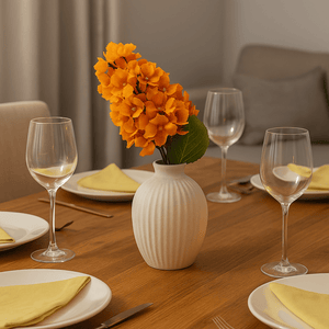 Orange Bigleaf Hydrangea Faux Flower - Future Decor