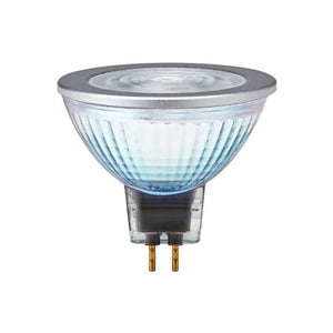7.5W MR16 LED spotlight bulb on white background