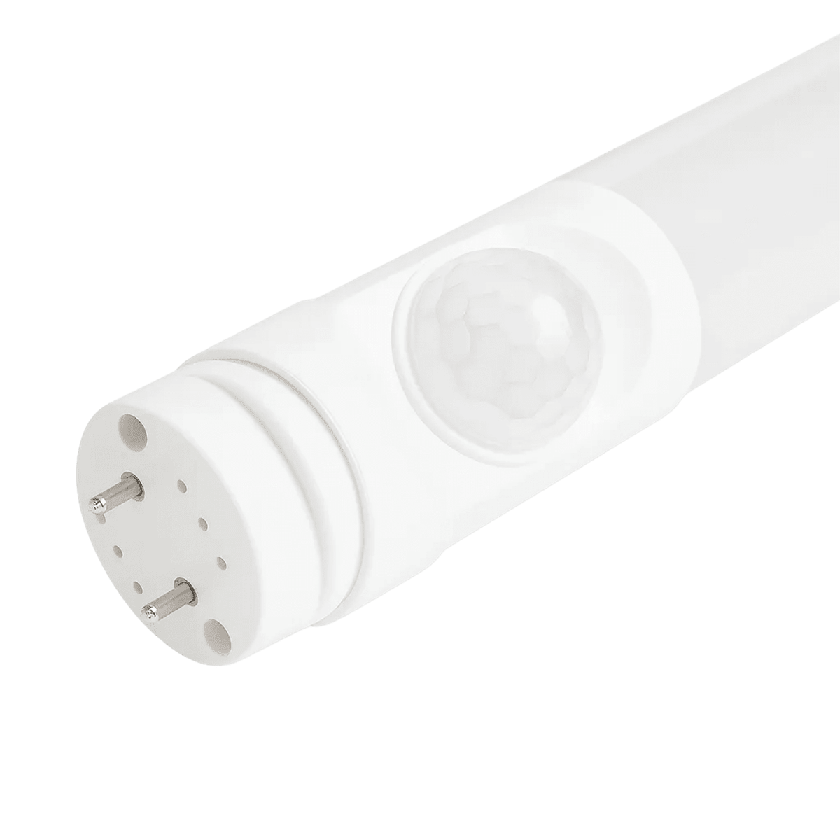 1200mm 19W T8 LED tube with PIR motion sensor, 6000K daylight, white background