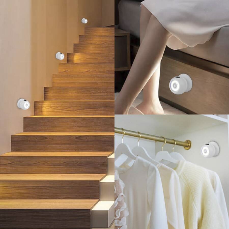 Portable magnetic motion-sensor light used around the home
