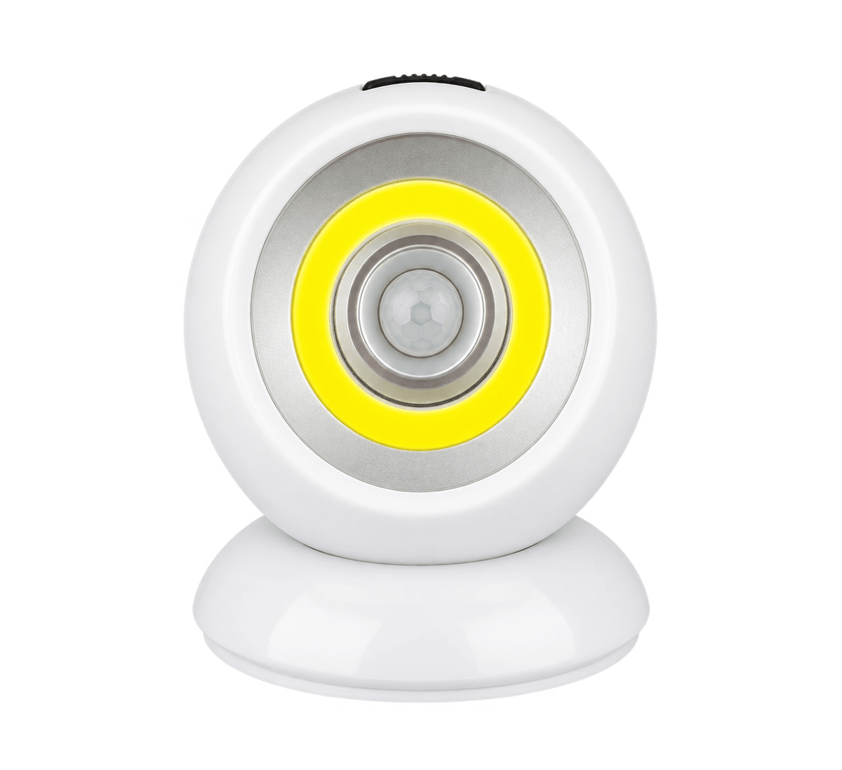 Portable magnetic motion-sensor light on a transparent background