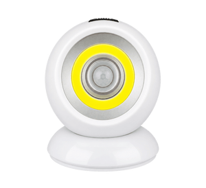 Portable magnetic motion-sensor light on a transparent background