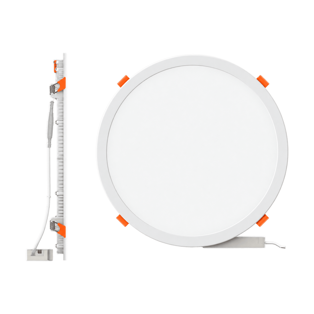 Prima 24W Recessed LED Downlight - Cool White (4000K), transparent background